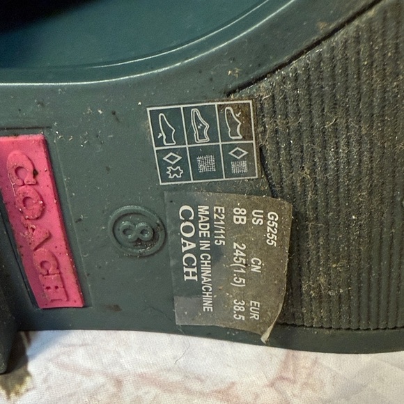 Coach Green Rubber Pull on Rainboots - Picture 10 of 10